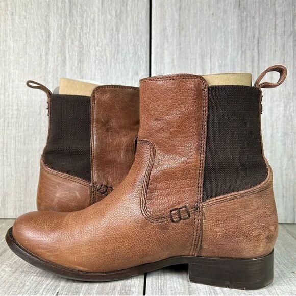Frye Molly Gore Short Whiskey Leather Bootie Ankle Boot Shoe Women Size 6 B - Picture 2 of 11
